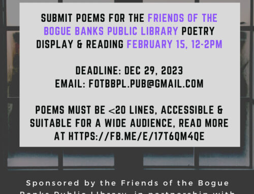 Call for Submissions: Bogue Banks Poetry Display and Reading